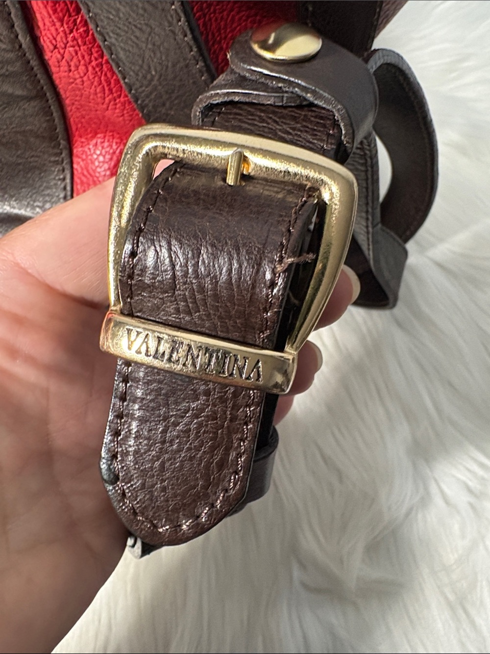 Valentina Italian Pebbled Leather Sling Bag Backpack Purse - Picture 6 of 16